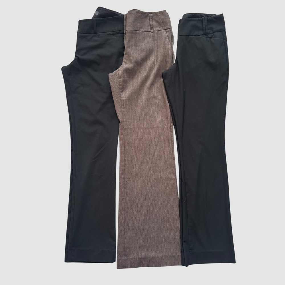 The Limited Dress Pants lot 2R 4 6 Black Brown Drew Cassidy Fit Bootcut 3pk